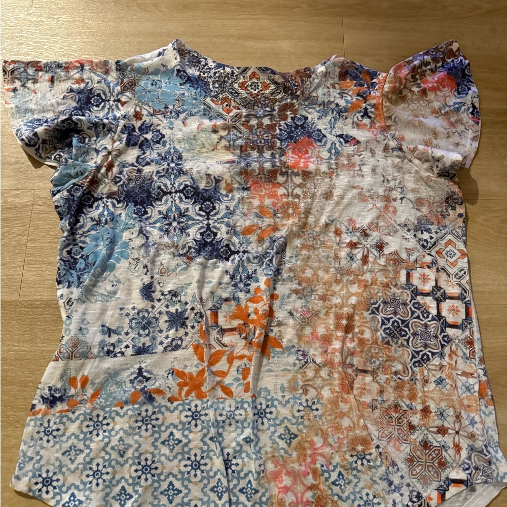 Multicolor Patterned Women's Top